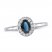 Blue Sapphire & Diamond Ring 1/8 ct tw 10K White Gold