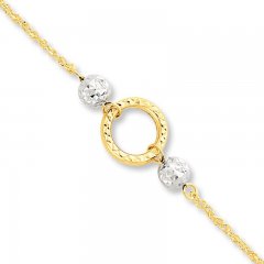 Circle Anklet 14K Two-Tone Gold