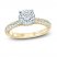 Monique Lhuillier Bliss Diamond Engagement Ring 1-7/8 ct tw Round-cut 18K Two-Tone Gold