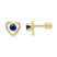 Natural Sapphire Earrings 14K Yellow Gold