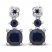 Center of Me Blue Sapphire Drop Earrings 10K White Gold