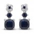 Center of Me Blue Sapphire Drop Earrings 10K White Gold