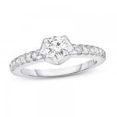 Diamond Engagement Ring 3/4 ct tw Round-cut 14K White Gold