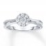 Diamond Engagement Ring 1/2 ct tw Round-Cut 14K White Gold