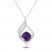 Amethyst & White Topaz Necklace Sterling Silver 18"