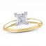 Diamond Solitaire Engagement Ring 1 ct tw Princess-cut 14K Yellow Gold