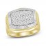 Men's Diamond Ring 1/2 ct tw Round-cut 10K Two-Tone Gold