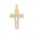 Crucifix Pendant 14K Two-Tone Gold