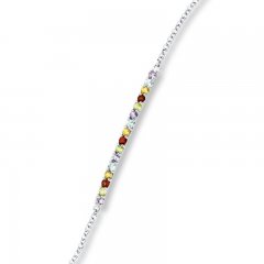 Multi-Gemstone Bracelet Sterling Silver