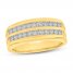 Men's Diamond Wedding Band 3/4 ct tw 10K Yellow Gold