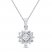 Lab-Created White Sapphire Necklace Sterling Silver 18"