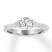 Leo Diamond Engagement Ring 7/8 ct tw Round-cut 14K White Gold