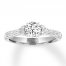 Leo Diamond Engagement Ring 7/8 ct tw Round-cut 14K White Gold