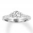 Leo Diamond Engagement Ring 7/8 ct tw Round-cut 14K White Gold