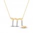 Diamond Scorpio Necklace 1/10 ct tw Round-cut 10K Yellow Gold 18"