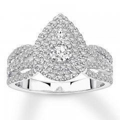 Diamond Engagement Ring 1 ct tw Round-cut 14K White Gold