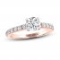 THE LEO Diamond Engagement Ring 1-1/8 ct tw Round-cut 14K Rose Gold