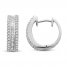 Diamond Hoop Earrings 1/2 ct tw 10K White Gold