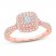 Diamond Engagement Ring 1/2 ct tw Round-cut 10K Rose Gold