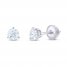 Leo Diamond Earrings 3/4 ct tw Round-cut 14K White Gold