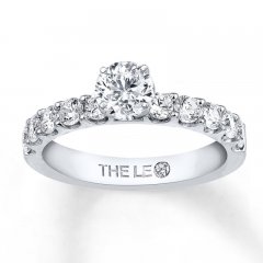 Leo Diamond Engagement Ring 1-3/8 ct tw 14K White Gold