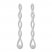 Diamond Dangle Earrings 1/3 ct tw Round-cut Sterling Silver