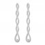 Diamond Dangle Earrings 1/3 ct tw Round-cut Sterling Silver