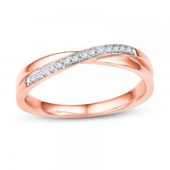 Diamond Ring 1/15 ct tw Round-cut 10K Rose Gold