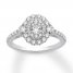 Diamond Engagement Ring 1-1/4 ct tw Round-cut 14K White Gold