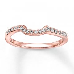 Diamond Wedding Band 1/6 ct tw 14K Rose Gold