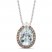 Le Vian Aquamarine Necklace 1-1/6 ct tw Diamonds 14K Vanilla Gold 18"