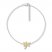 Dragonfly Anklet with Diamonds Sterling Silver/10K Yellow Gold