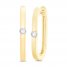 Diamond Hoop Earrings 1/10 ct tw Round-cut 10K Yellow Gold