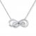 Double Infinity Necklace 1/8 ct tw Diamonds Sterling Silver