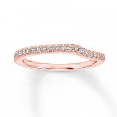 Diamond Wedding Band 1/5 ct tw 14K Rose Gold