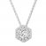 Leo Diamond Necklace 3/4 ct tw Round-cut 14K White Gold