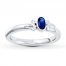 Stackable Ring Lab-Created Sapphire Sterling Silver