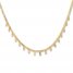 Dangling Rectangle Necklace 14K Yellow Gold 17" Length