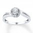 Diamond Promise Ring 1/8 ct tw Round-cut Sterling Silver