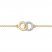 Interlocking Circles Bracelet with Diamonds 10K Yellow Gold