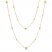 Italian Beaded Necklace 14K Yellow Gold 30"