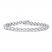 White Lab-Created Sapphire Fashion Bracelet Sterling Silver 7.5"