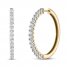 Diamond Hoop Earrings 2 ct tw 10K Yellow Gold