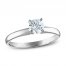 Diamond Solitaire Ring 3/4 ct Round-Cut 14K White Gold