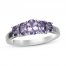 Tanzanite 5-Stone Ring Oval-cut Sterling Silver