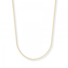 Cable Chain Necklace 14K Yellow Gold 20" Length