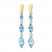 Blue Topaz Earrings 1/15 ct tw Diamonds 10K Yellow Gold