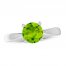 Peridot Solitaire Ring Sterling Silver