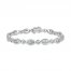 Diamond Bracelet 3 ct tw Round-cut 10K White Gold 7.25"