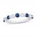 Sapphire Anniversary Band 3/8 ct tw Diamonds 14K White Gold